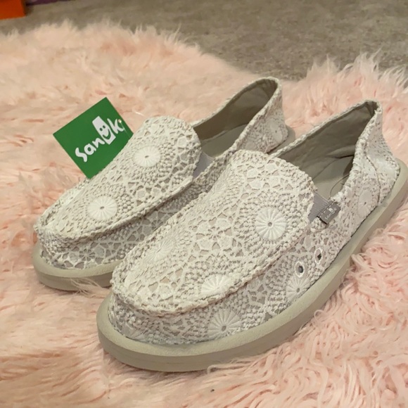 Shoes - Sanuk Donna Crochet Loafers